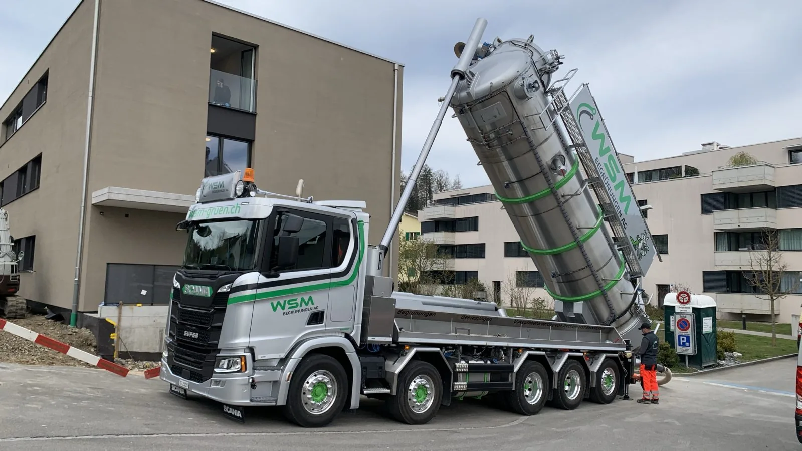 WSM Spezialfahrzeug auf einer Baustelle